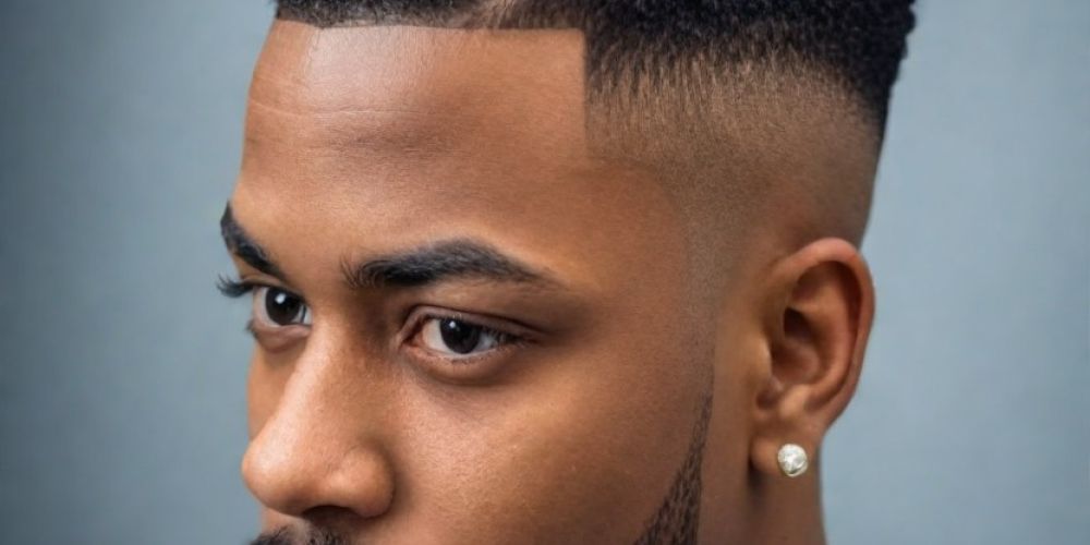 Afro haar met high top fade