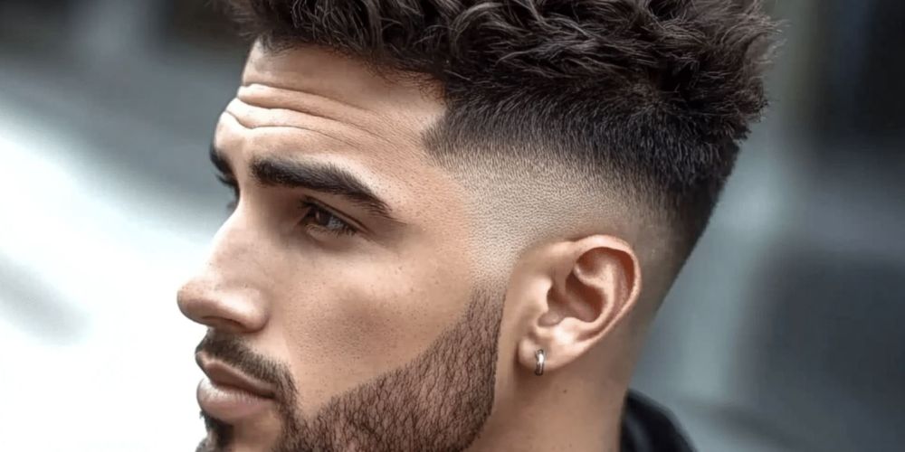 Herenkapsel met waves en strakke fade en verzorgde baard